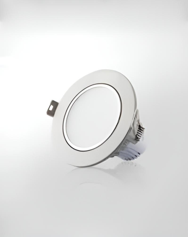 Bajaj DOVEE- LH' Recess mounting low height backlit round LED downlight with non integral driver - White