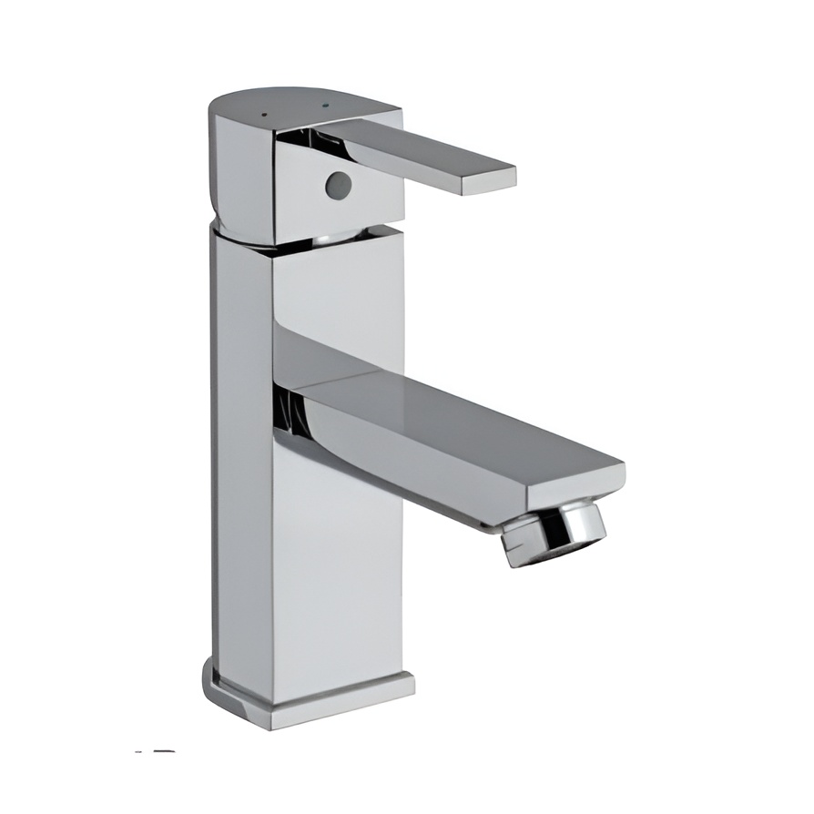 Single Lever Basin Mixer without Popup Waste with 450mm long braided hoses