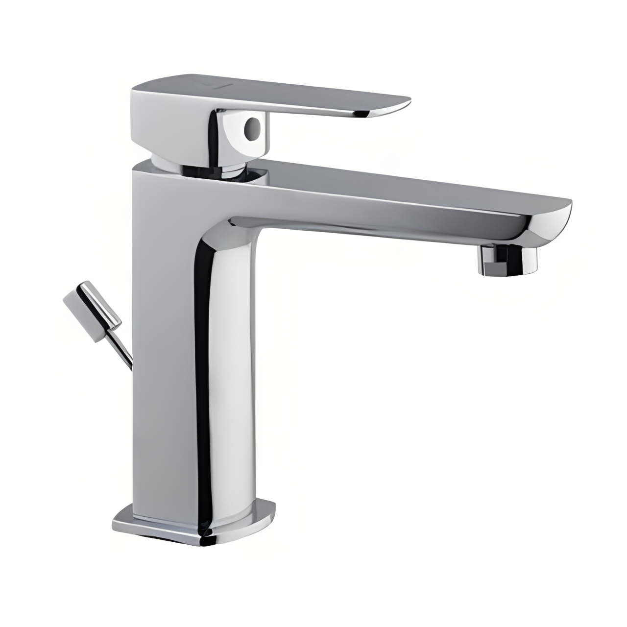 Single Lever Tall Boy with 155mm Extension Body Fixed Spout without Popup Waste System with 600mm Long Braided Hoses
