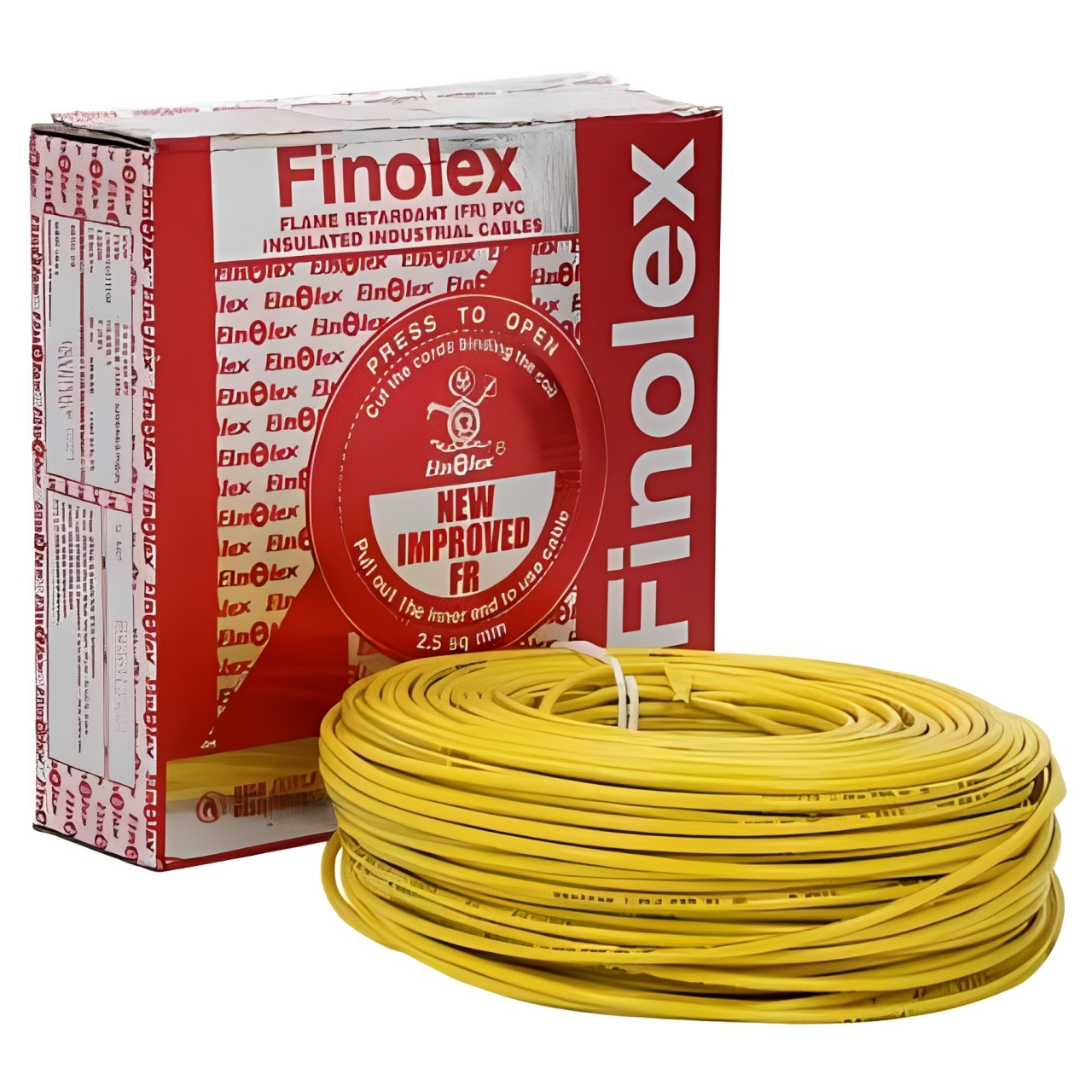 Finolex's 2.5 Sq.mm Finolex Cable - 90Mtrs Yellow