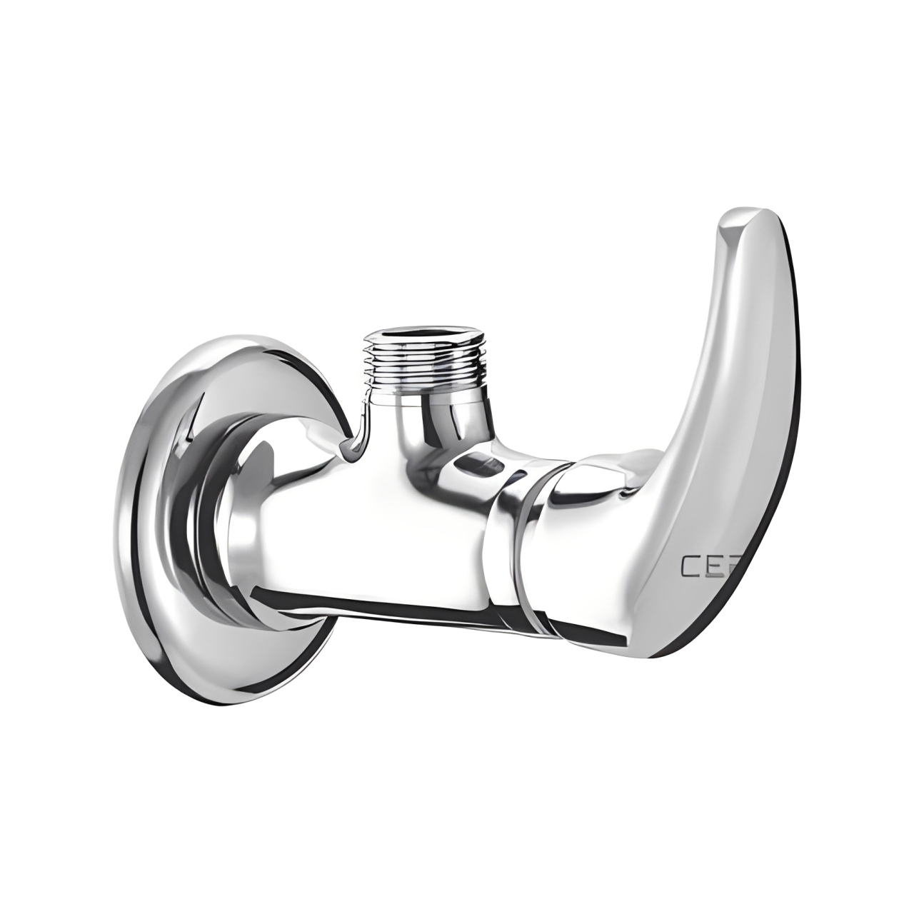 Angle cock with Wall Flange