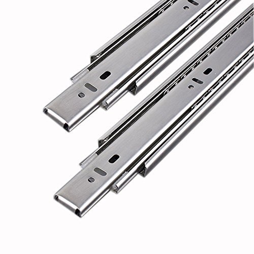 Genric Hettich-T-C Steel 500mm Telescopic Ball Bearing Drawer Channel (Silver)