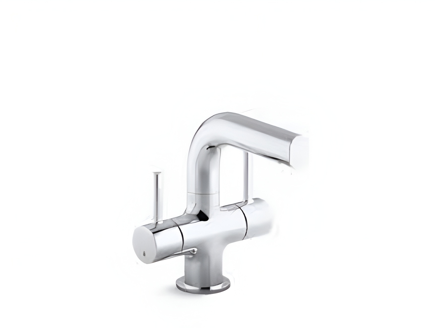 Cuff Dual-handle monoblock lavatory faucet without drain