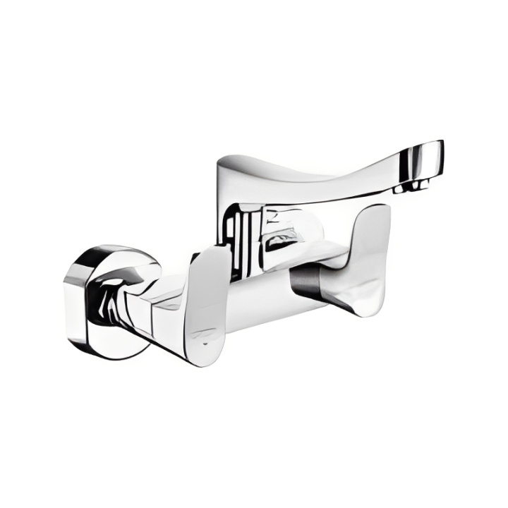 Cera Sink Mixer (Wall Mounted) with 200mm(8inch) long swivel spout connecting legs and wall flanges