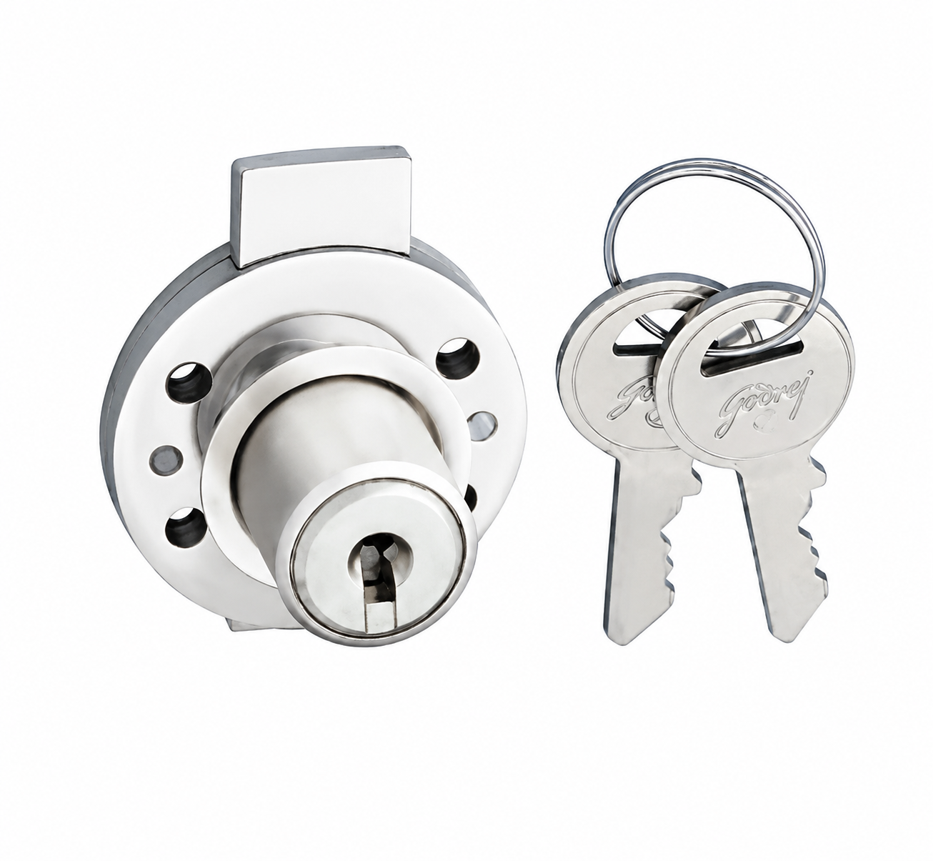 Godrej's Multi Purpose Round Lock - Nickel