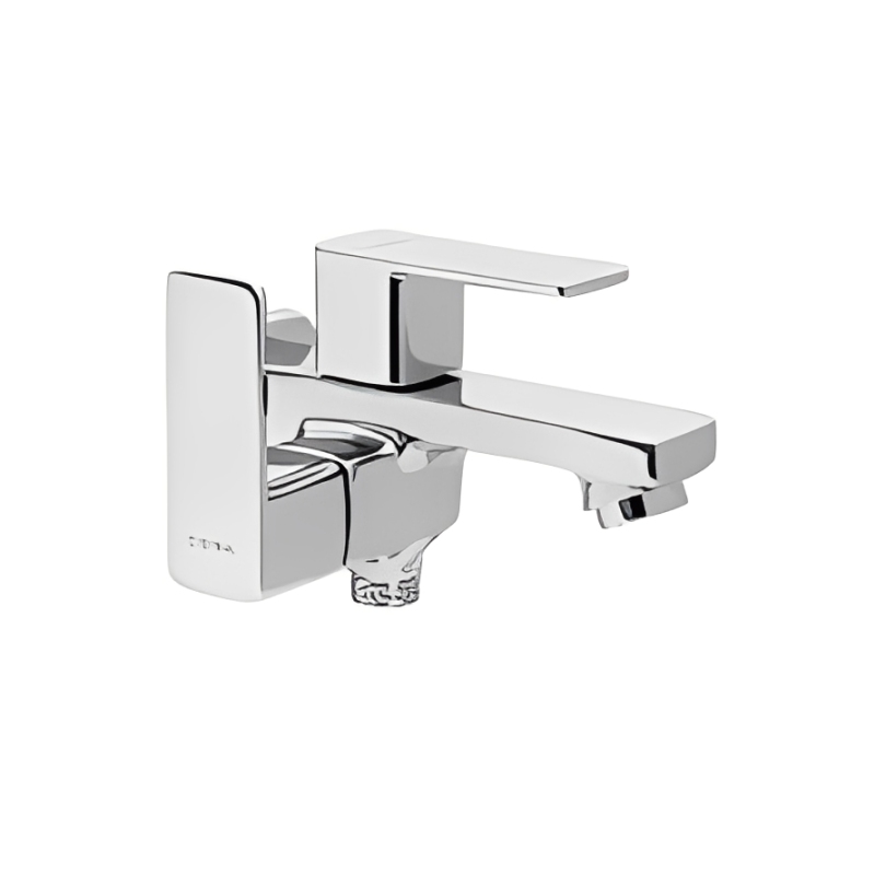 2 Way bib cock with wall flange and aerator