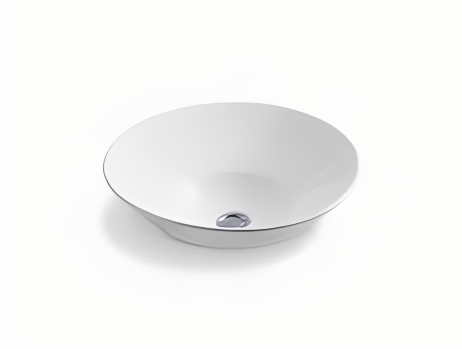 Conical Vessel lavatory without faucet hole